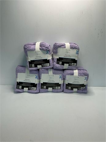 Lot de 5 (paquets de 8) débarbouillettes Mainstays 100 % coton