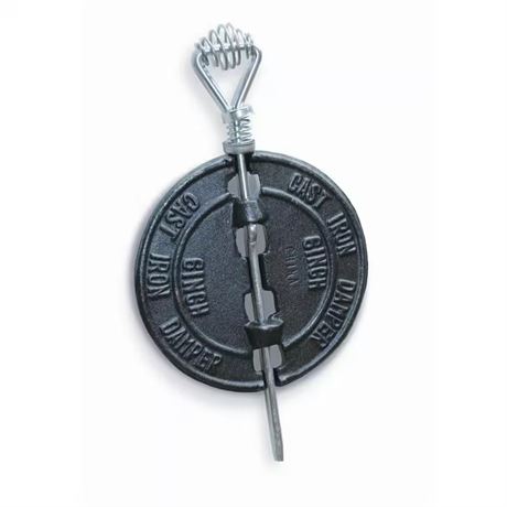 Clapet de tuyau de poêle 6 po en fonte noire