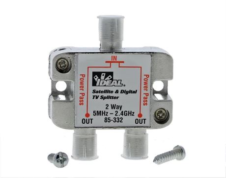 Séparateur coaxial IDEAL 2 voies zinc pour câble vidéo