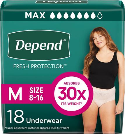 Couches pour adultes Depend Fresh Protection lot de 2