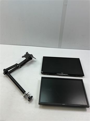 Moniteurs Acer/Haier + support double écran