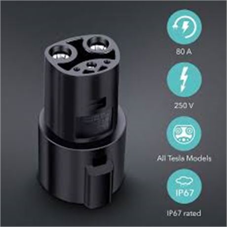 Adaptateur Lectron J1772 vers Tesla 80 A 250 V