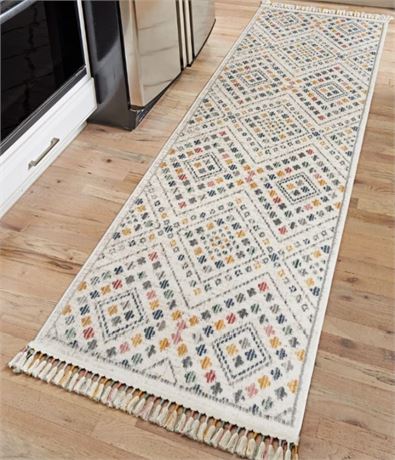 Tapis chemin Atrani 31,5 x 96 po | 2,6 x 8 pi G18764 Devoni | polypropylène