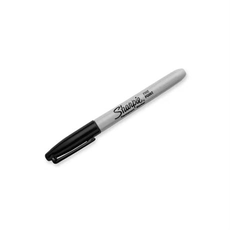 Marqueurs permanents noirs pointe fine – 2 paquets (24 unités)