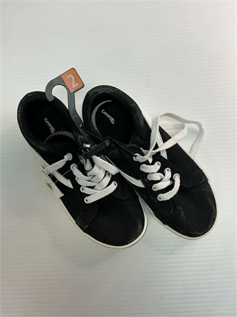 Souliers noir rayures blanc garçon George 2