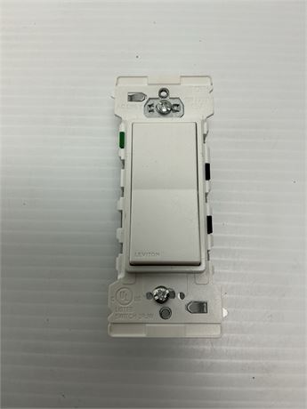 Interrupteur Leviton Lever Edge 15 A unipolaire blanc