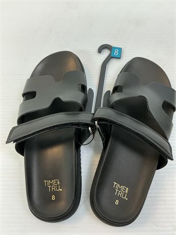 Sandales noires velcro taille 8