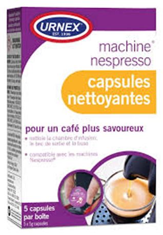Urnex — Capsules de nettoyage pour Nespresso – lot de 4