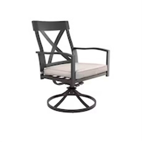 COUSSINS SALES Ens. 2 - chaises pivotantes Style Selections Glenwood cadre acier