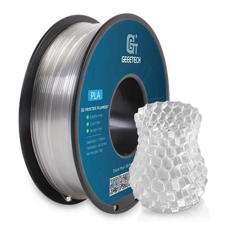 Filament PLA transparent Geeetech 1,75 mm pour imprimante 3D
