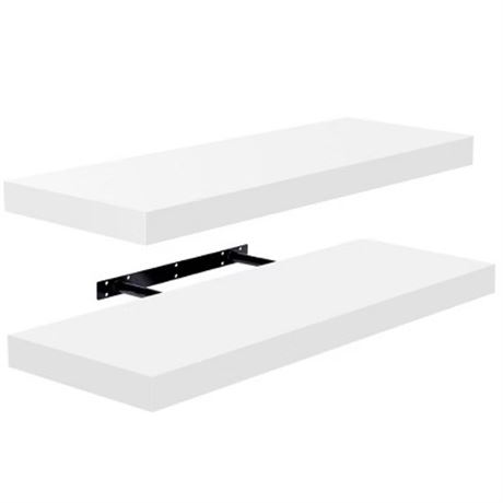 Pq 2 - tablettes murales flottantes Sorbus côtières rustiques 24 x 9 po