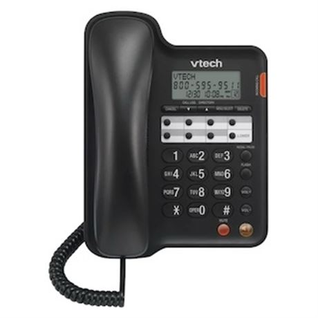 Téléphone filaire VTech CD1153-BK avec afficheur, noir