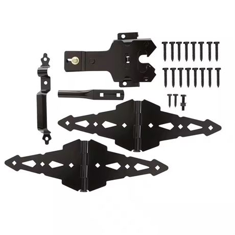 Loquet portail robuste noir (ensemble)