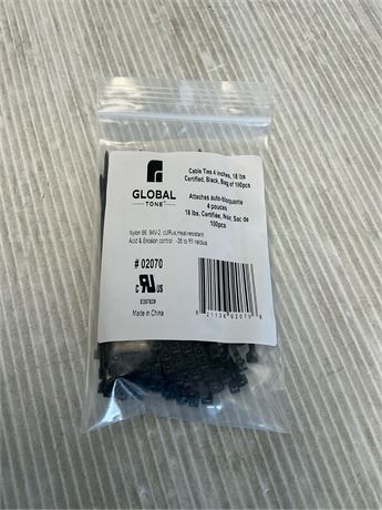 Attaches câble 4 po 18 lb sac de 100