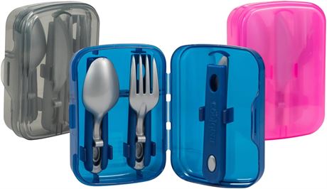 Ensemble d’ustensiles de voyage Cool Gear – lot de 3 avec étui