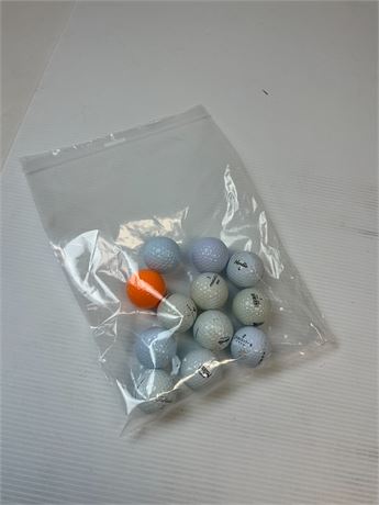Ballons de golf usagés assortis lot de 12