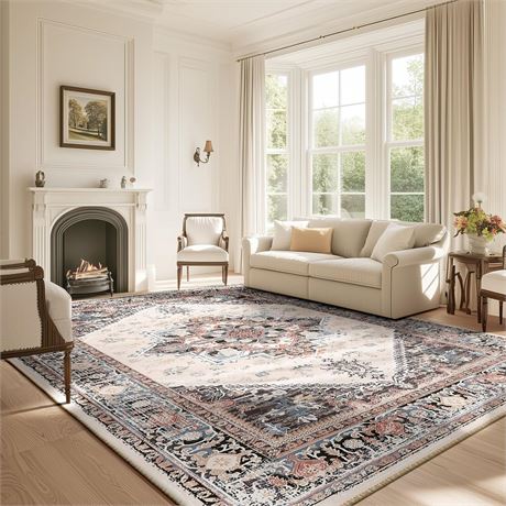 Tapis salon lavable BESTSWEETIE 8 x 10 pi