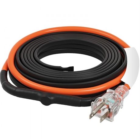Câble chauffant autorégulant VEVOR 15 pi 5 W/pi pour tuyaux antigel