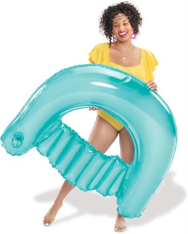 Chaise gonflable piscine Funsicle 4 pi bleu