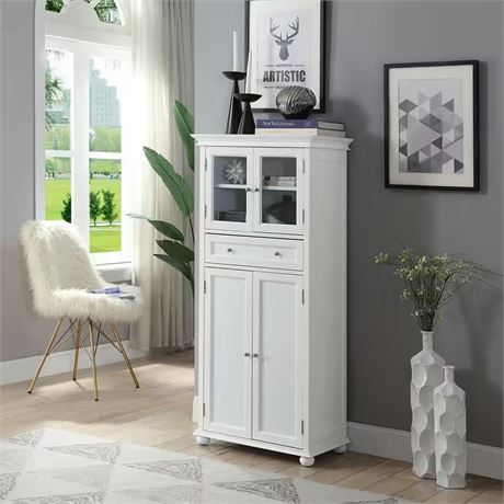 Armoire salle de bain blanche sur pied Hampton Harbor