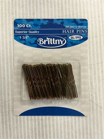 Épingles cheveux Brittny 1200 pcs - lot de 12 paquets de 100