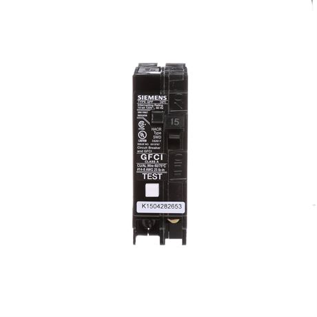 Disjoncteur Siemens GFCI 15A 1 pôle