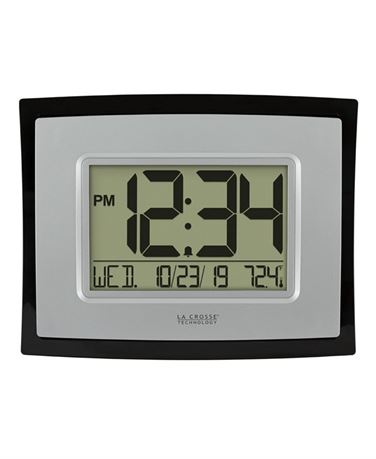 Horloge numérique La Crosse Technology avec température intérieure - noire