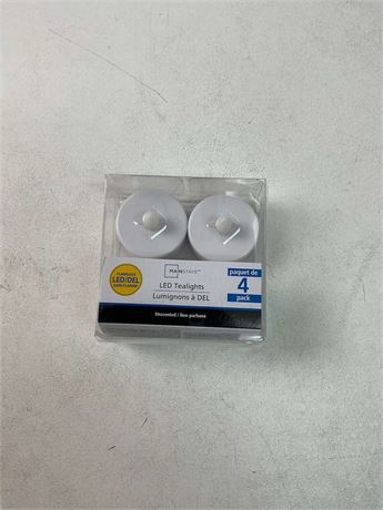 Bougies chauffe-plat LED 4 cm lot de 4