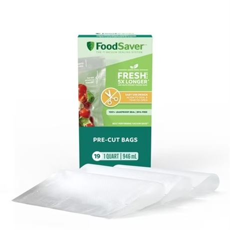 19 sacs - sous-vide FoodSaver pte précoupés sans BPA congélation