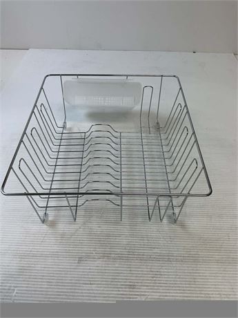 Égouttoir à vaisselle double en chrome 14 po x 12 po