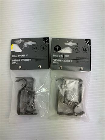 LOT DE 2 PAQUETS - Ensemble supports pour rideaux