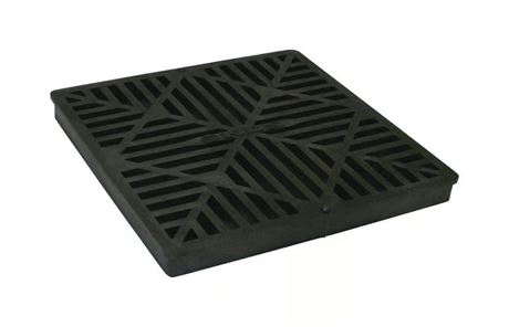 Grille drain NDS 12 po carré noir