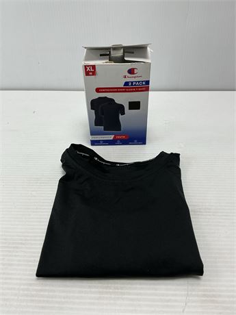 1/2 T-shirt de compression Champion YOUTH - noir/noir - XL