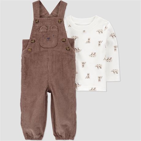 Carter's Just One You bébé garçons 2 pcs salopette ours crème/brun 12M