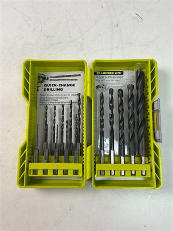 Ensemble de mèches hélicoïdales Ryobi noires 14 pièces