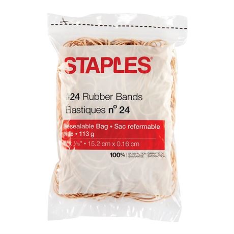 Staples - Bandes élastiques économiques Format N 24