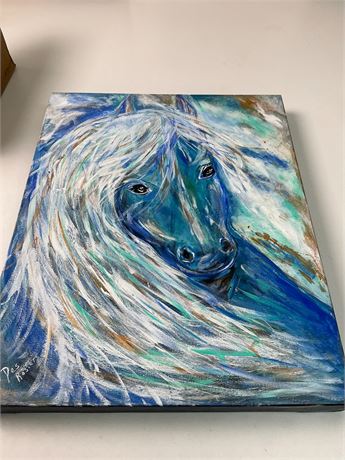 Tableau de cheval par Des Rosiers