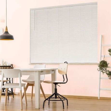 Mini-store vinyle 1 po sans corde assombrissant fenêtre/porte 16 po - blanc