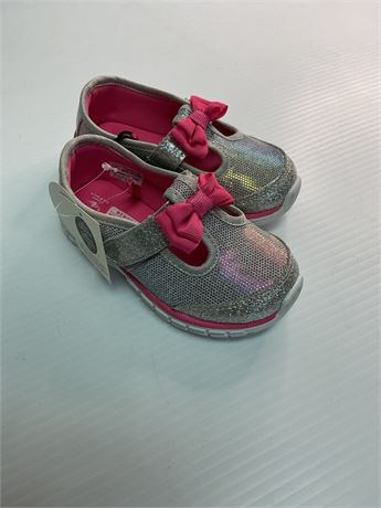 Souliers bébé fille rose argent Athletic Works 8