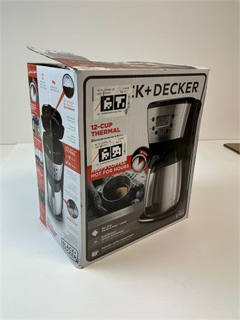 Cafetière thermique Black+Decker 12 tasses