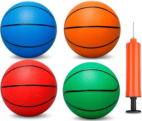 Mini ballon basketball PVC 6 po (5 morceaux)