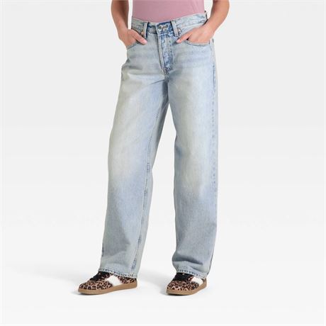 16 - Jeans baggy années 90 taille moy. Universal Thread délavé clair