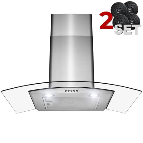 Hotte murale AKDY 30 po 299 CFM inox