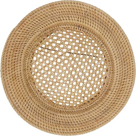 Assiettes chargeur en rotin LIFESTYLE lot de 4
