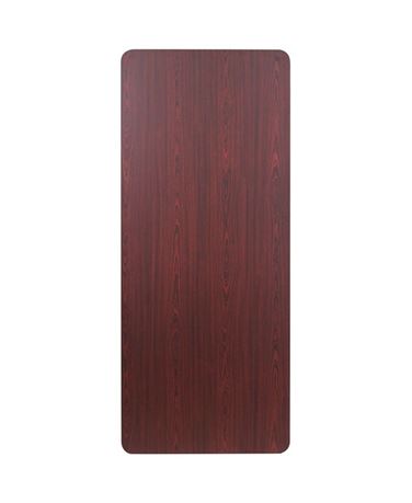 VOIR PHOTOS -Table banquet pliante rectangulaire 30 x 72 acajou mélamine - brune