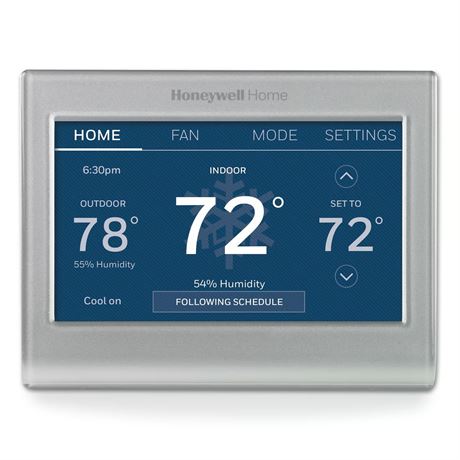 Thermostat intelligent Wi-Fi Honeywell écran tactile chauffage/clim