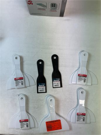 Lot de couteaux à mastic en plastique