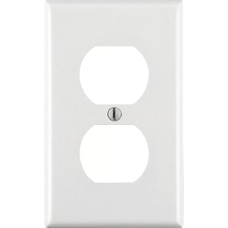 2 Plaques murales duplex Leviton blanches