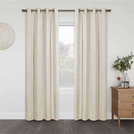 Ens. 2 rideaux occultants Awesome Home Linen Slub