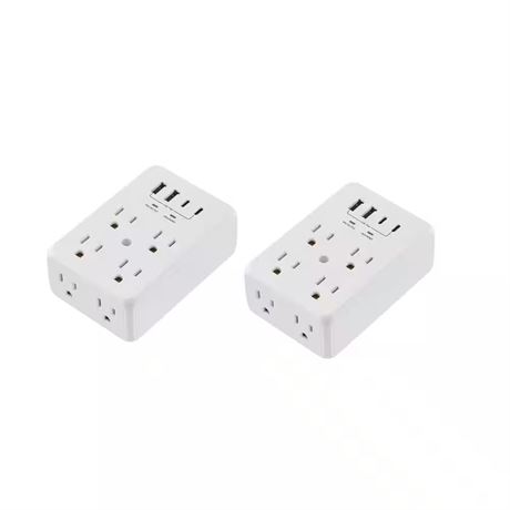Multiprise murale CE 10 en 1 avec USB (2)